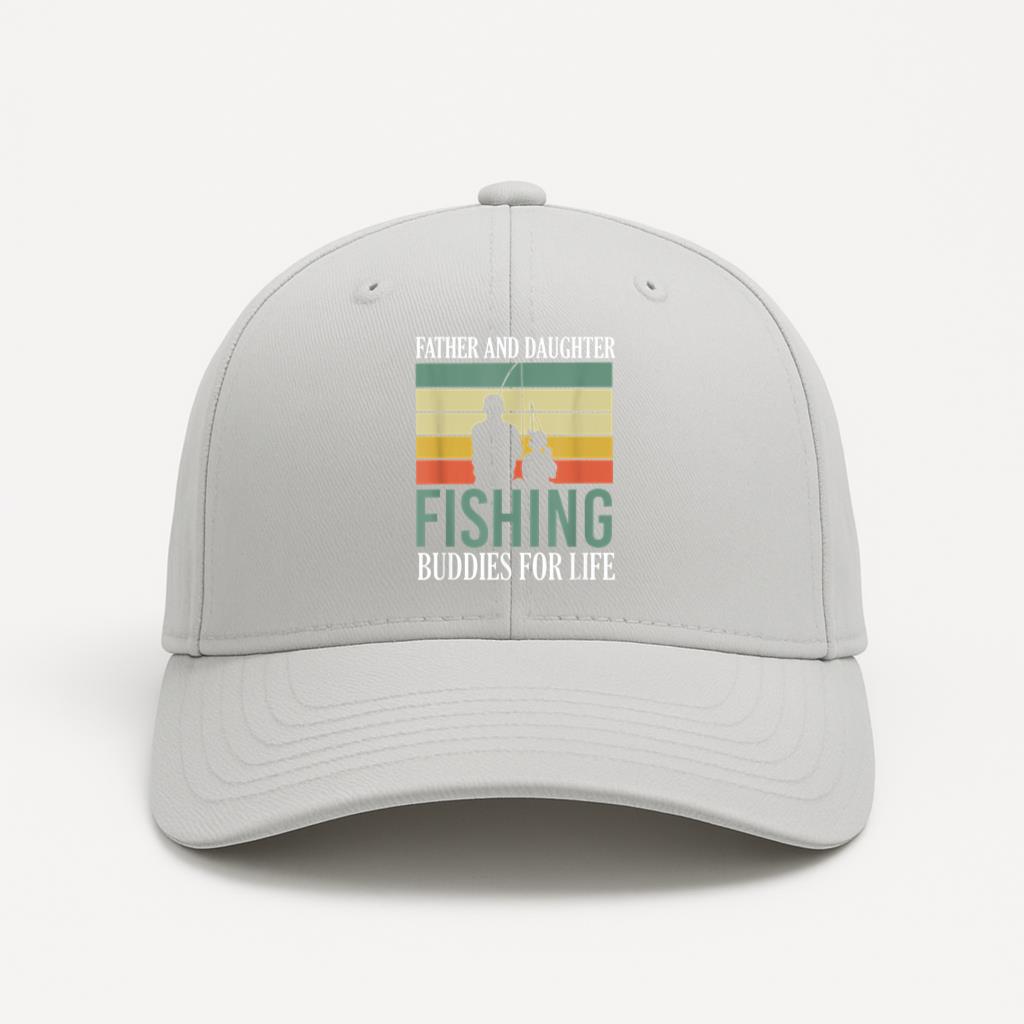 Father And Daughter Fishing Buddies Cotton Twill Cap 