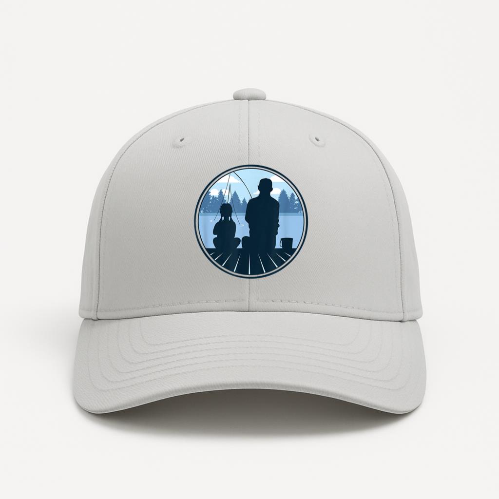 Father And Daughter Fishing Cotton Twill Cap 