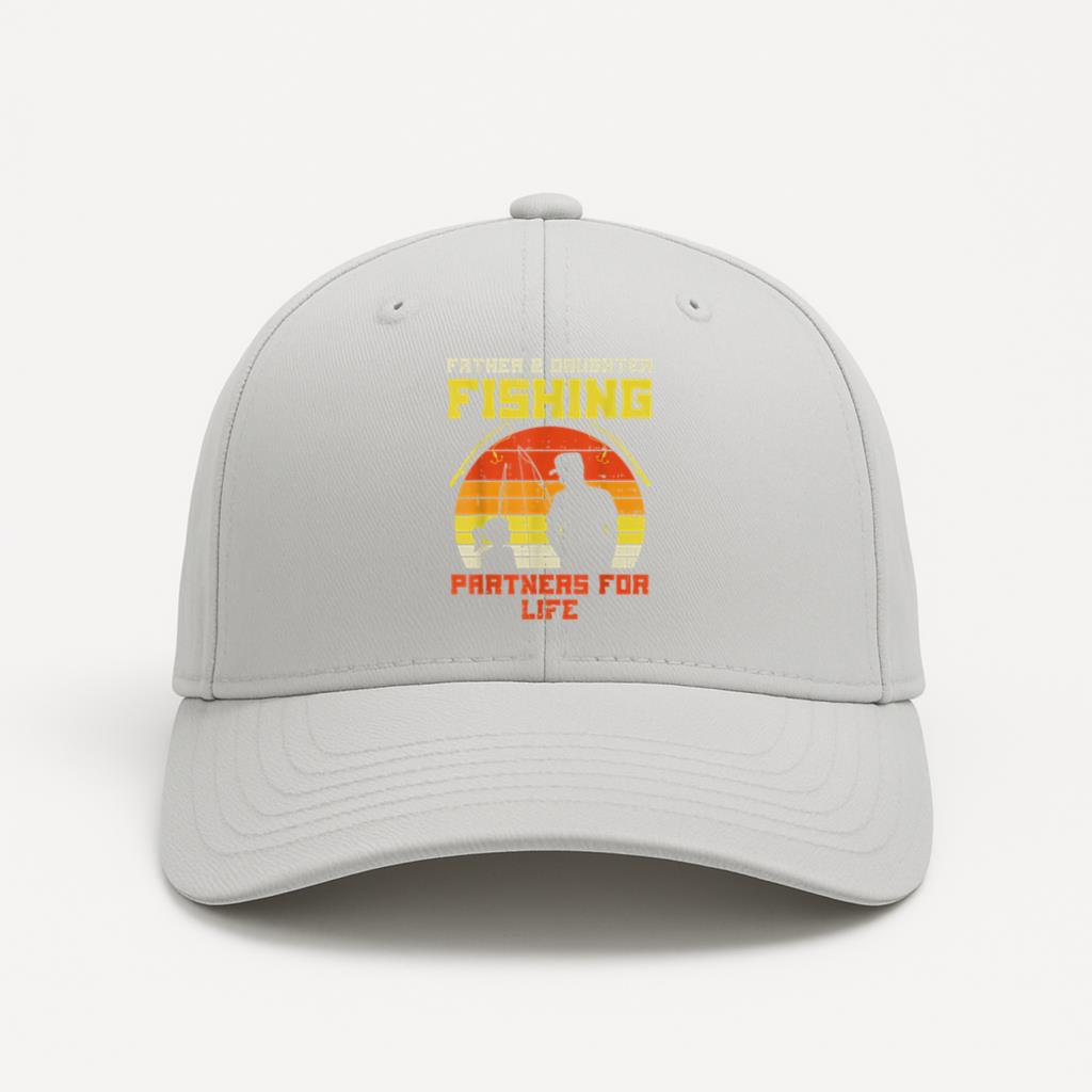 Father Daughter Fishing Partner For Life Retro Cotton Twill Cap 