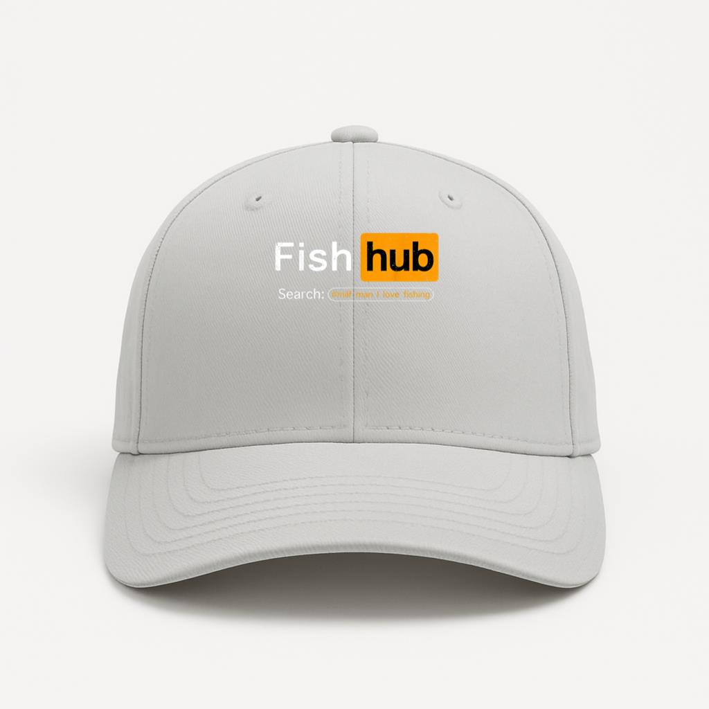 Fish Hub Man I Love Fishing Cotton Twill Cap 