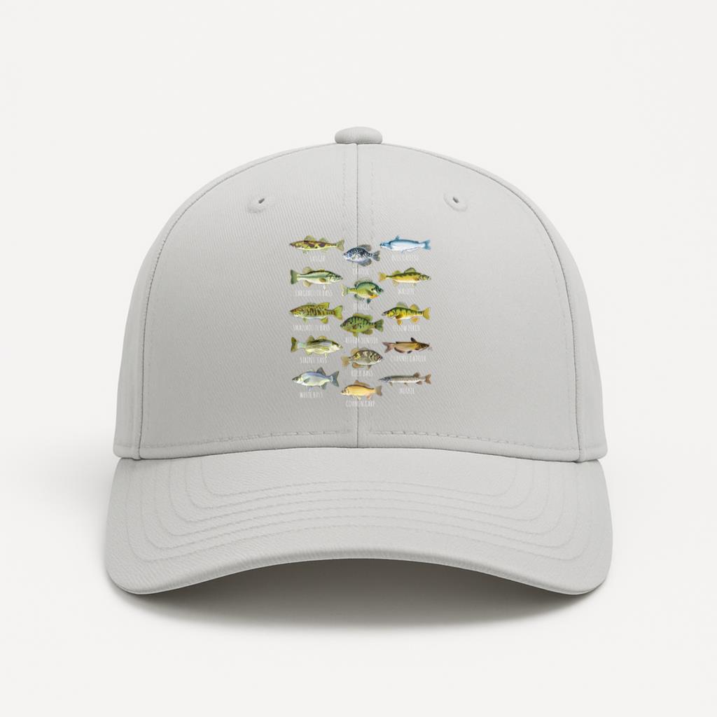 Fish Species Biology Types Of Freshwater Fishing Cotton Twill Cap 