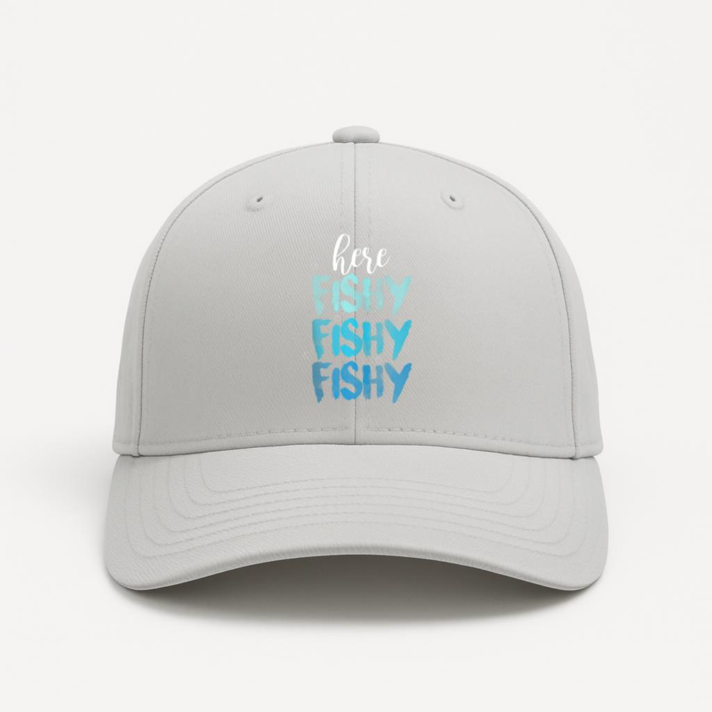 Fishing Here Fishy Love Summer Lake Cotton Twill Cap 