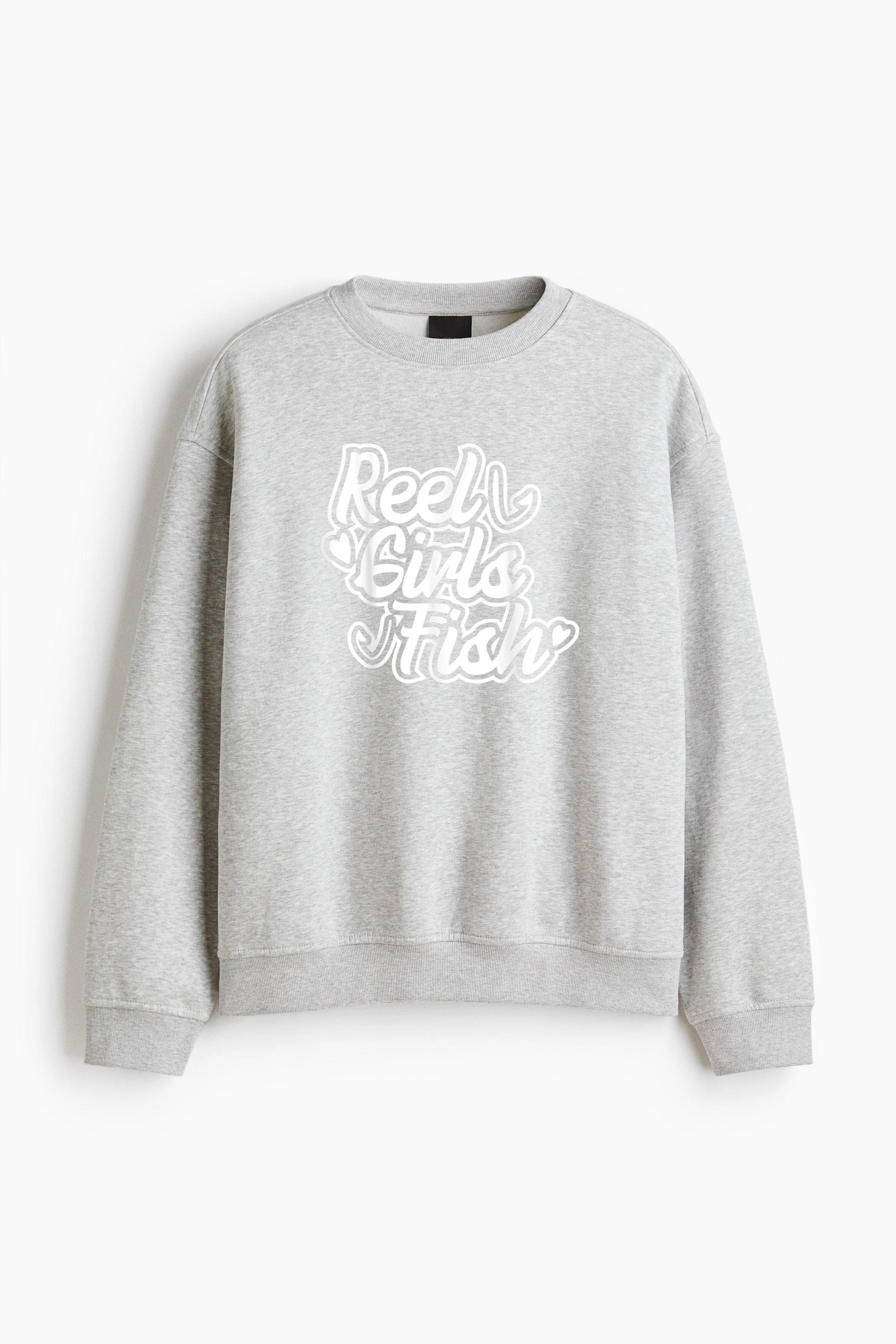 Fishing Reel Girls Fish Regular Fit Printed Sweatshirt 