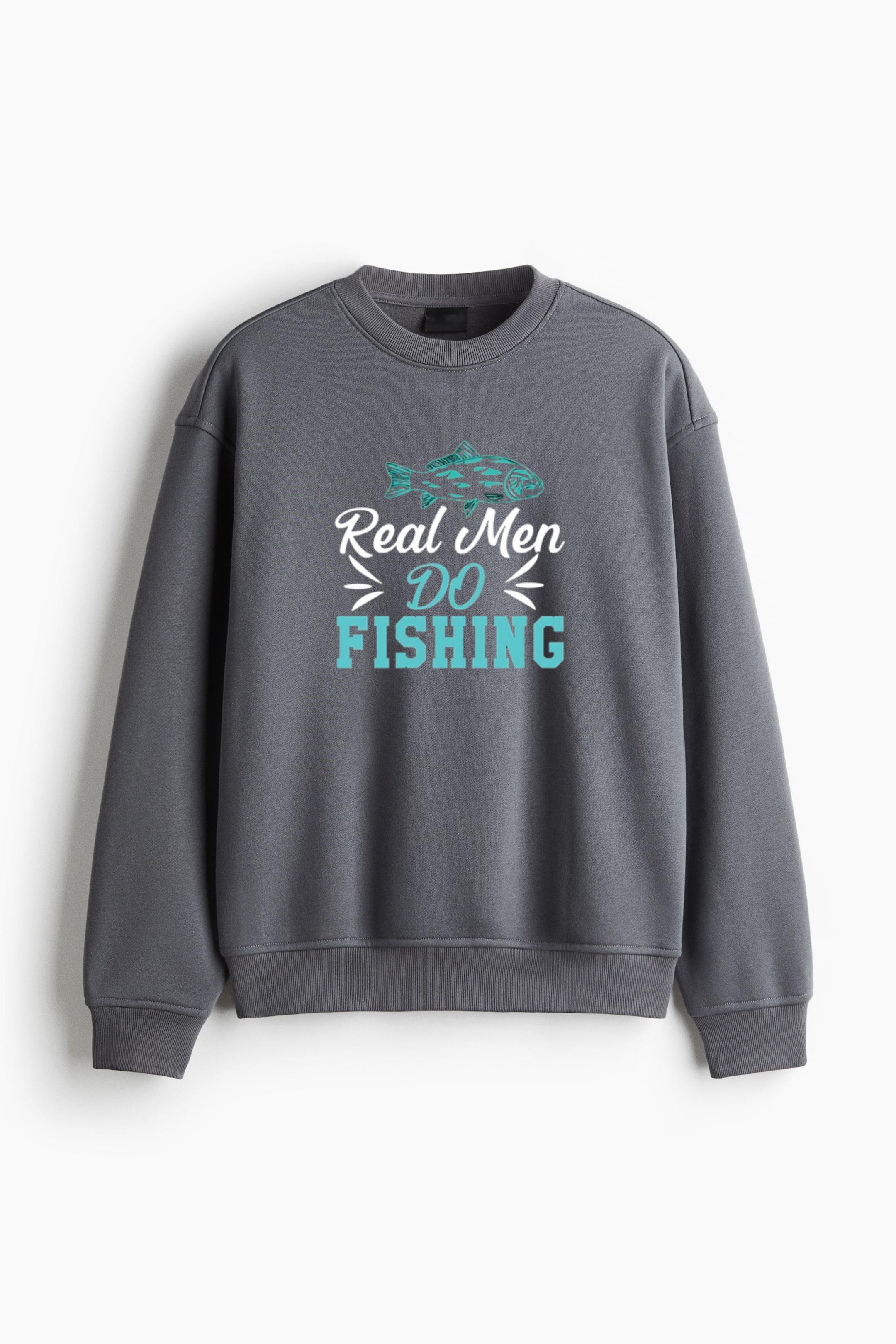fishing t shirt design vector X Regular Fit Printed Sweatshirt - Image 2