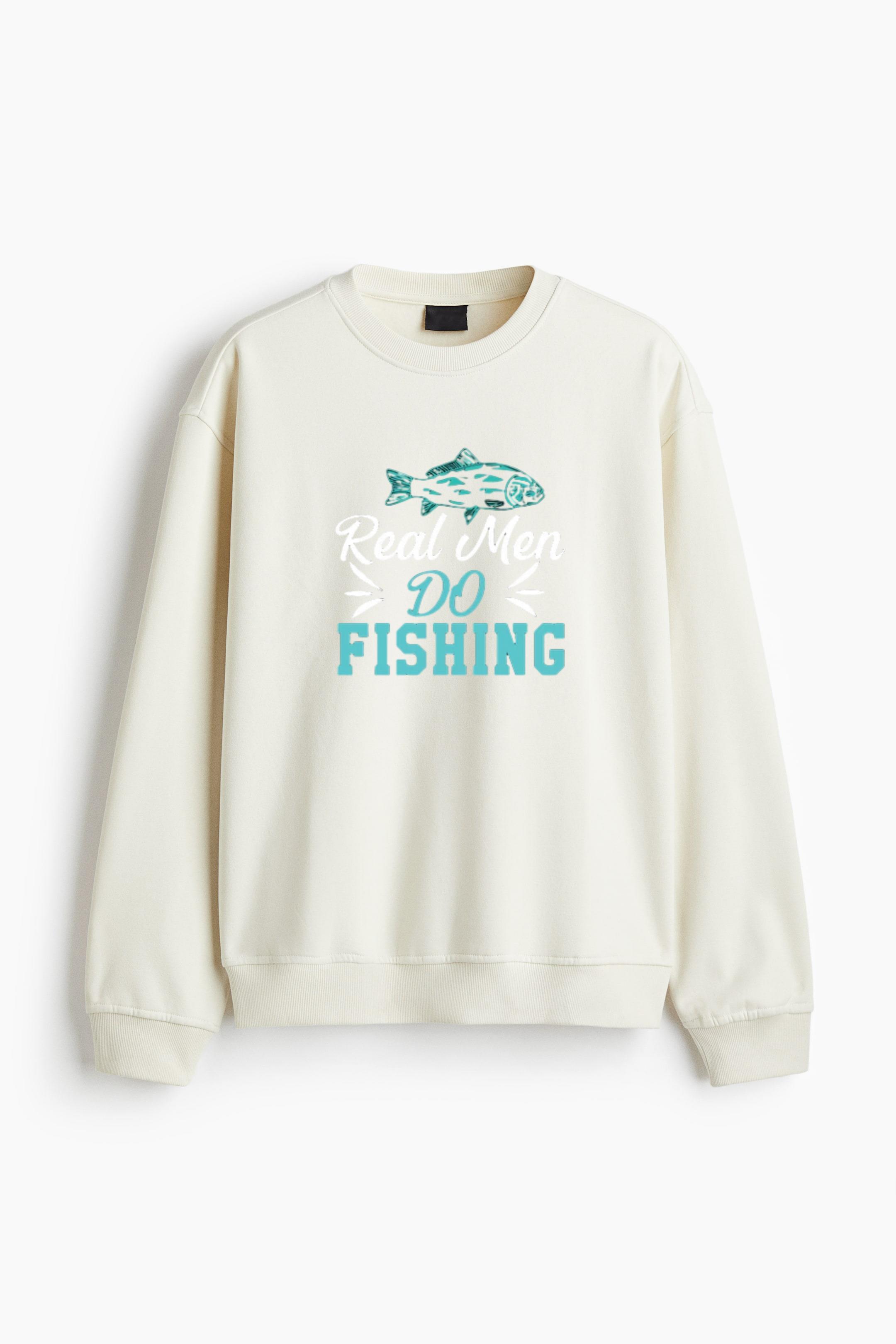 fishing t shirt design vector X Regular Fit Printed Sweatshirt - Image 4