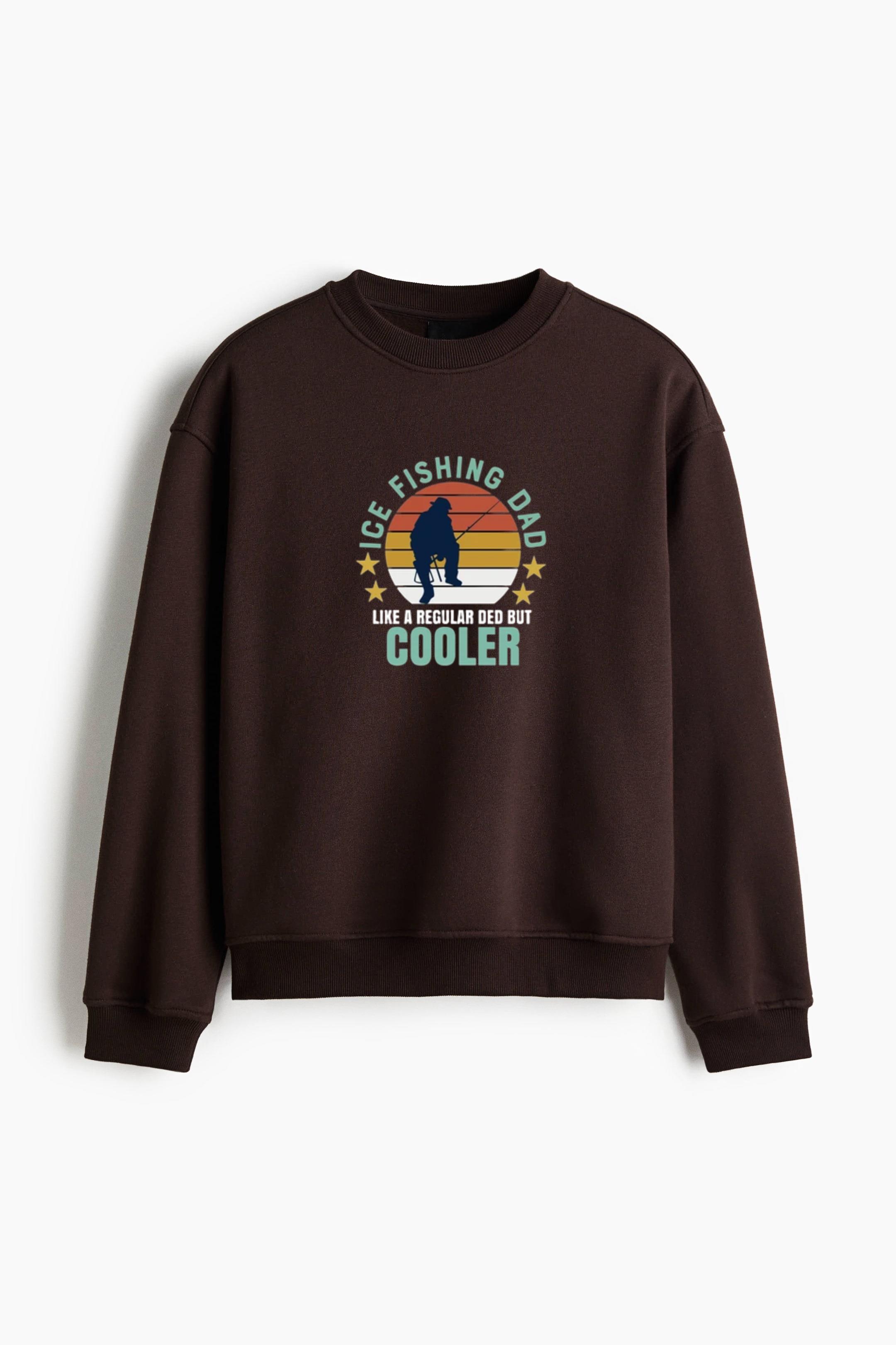 fishing theme slogan graphics illustrations Regular Fit Printed Sweatshirt - Image 3