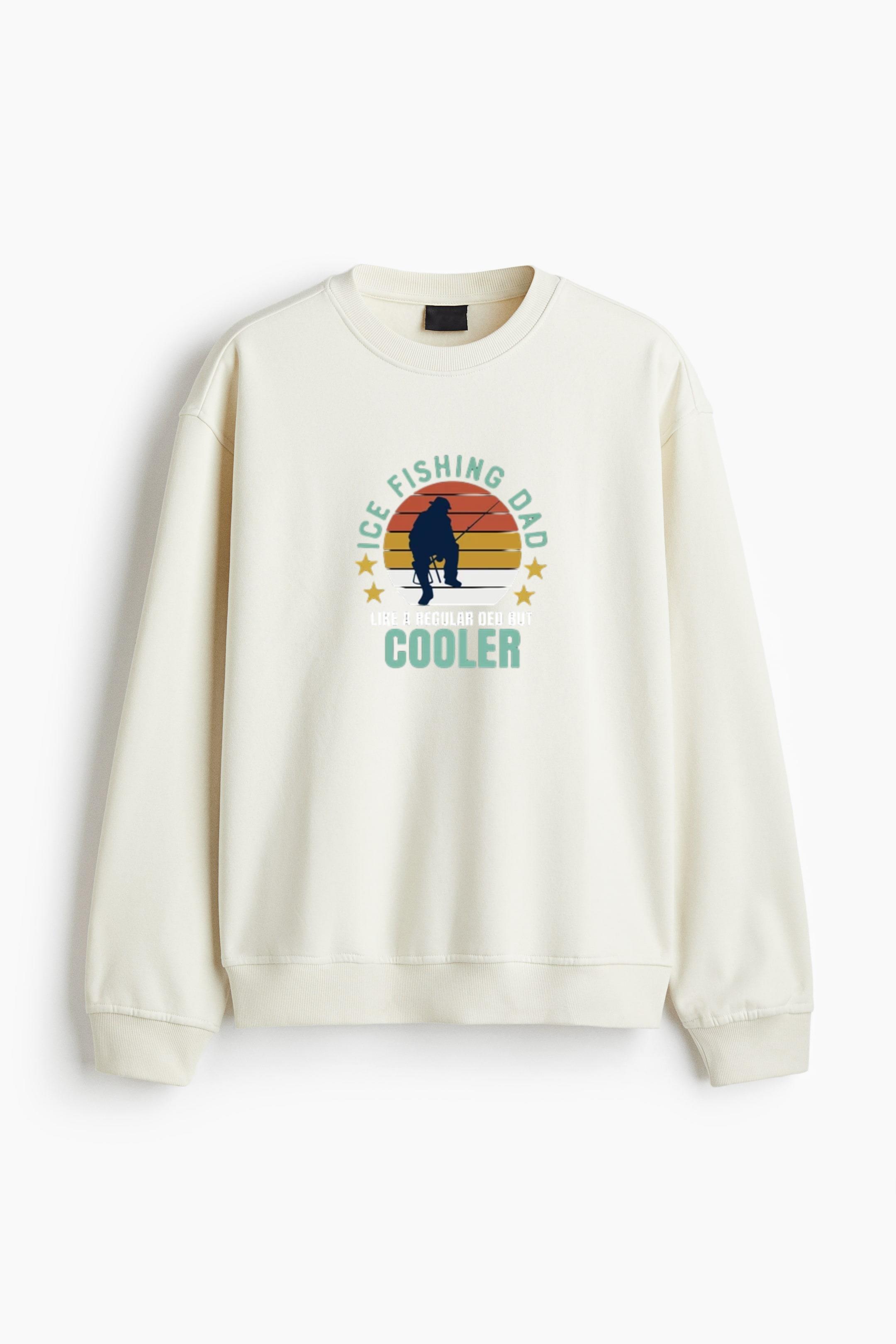 fishing theme slogan graphics illustrations Regular Fit Printed Sweatshirt - Image 4