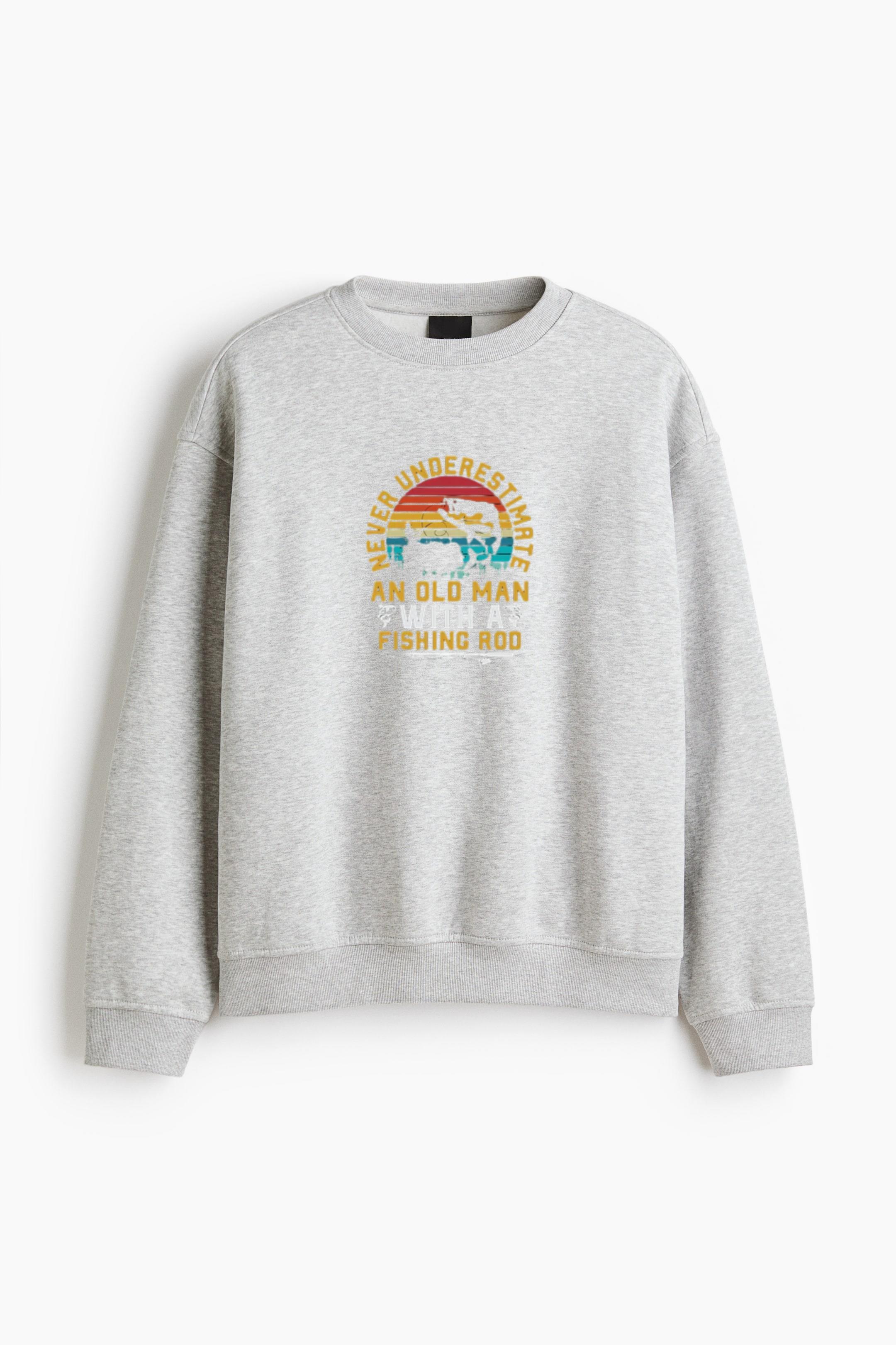 funny fishing svg cutting files Regular Fit Printed Sweatshirt 