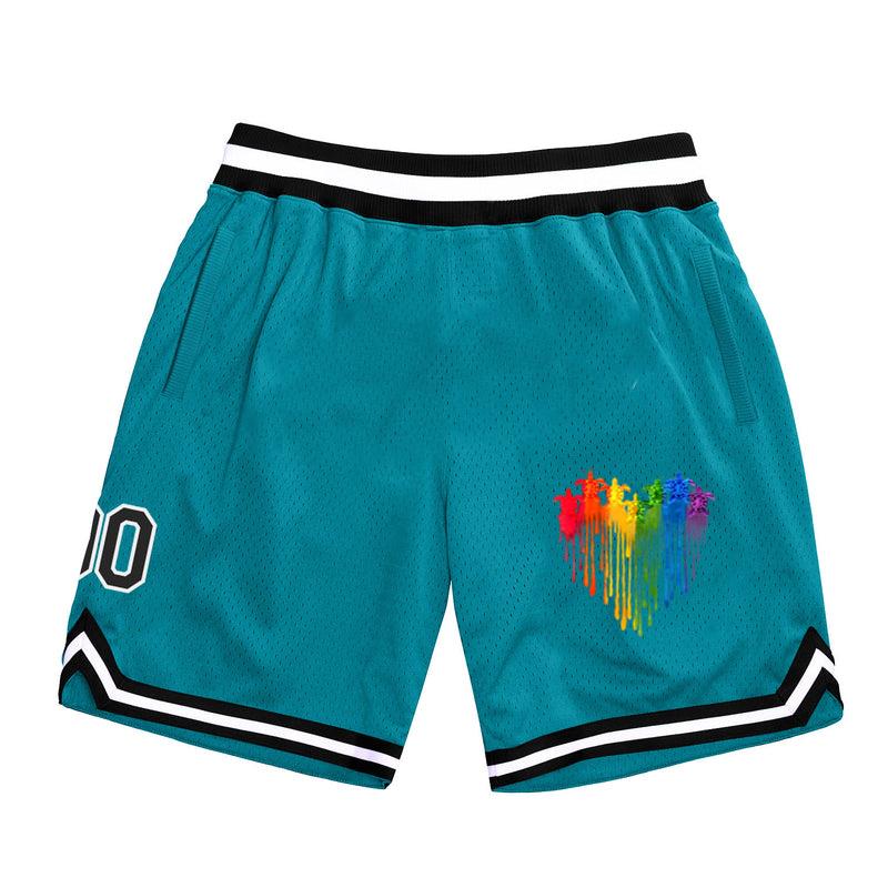 LGBT Turtle Heart Rainbow Classic Basketball Shorts 