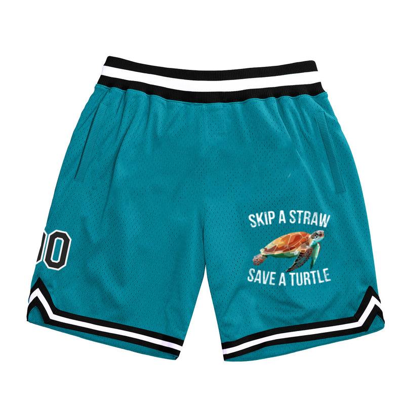 Skip A Straw Save A Turtle LongSleeve Animal Lover Earth Day Classic Basketball Shorts 