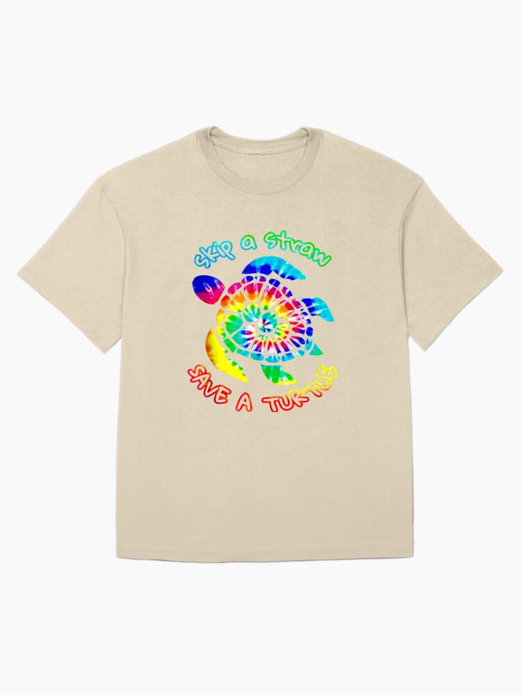 Skip A Straw Save A Turtle T Save The Turtles Vacation Oversized T-Shirt - Image 4