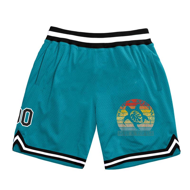 Skip a Straw Save a Turtle Vintage Retro Save a Turtle Classic Basketball Shorts 