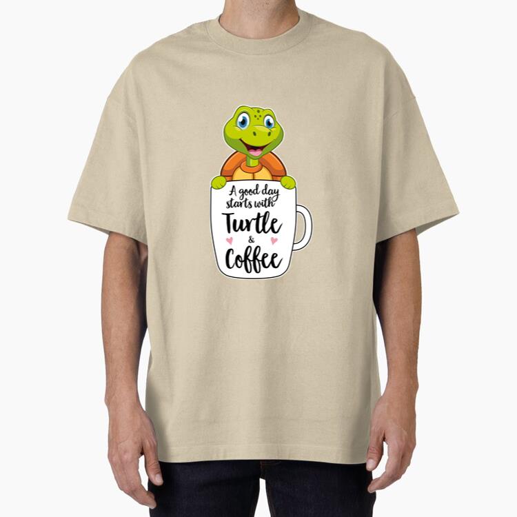 Turtle Coffee Mug Turtoise Sea Turtle Oversized T-Shirt 